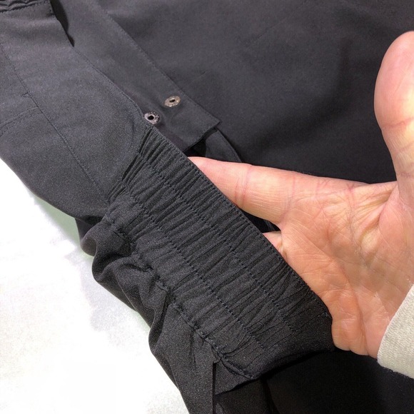 TravelSmith Skorts Black Flare Zipper Pockets Elastic Waist Womens Size L - Picture 6 of 11